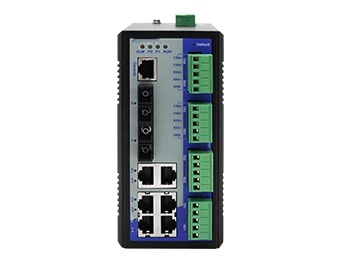 10/100M 6 port  4 serial ports (RS232/485/422) DIN-Rail Layer 2 Managed Industrial Ethernet Switches